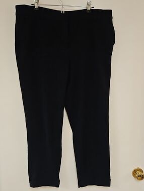 LOFT Black Cropped Slim Ponte Pants